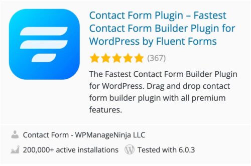 WP Fluent Form is on the Wordpress plugin repository with 5 stars